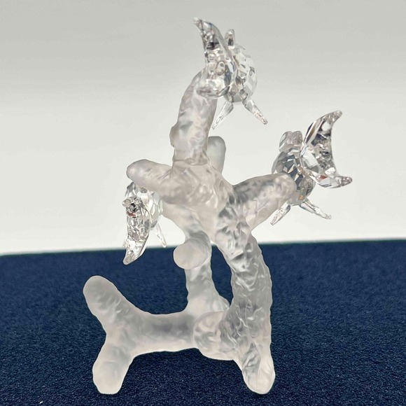 Swarovski Crystal South Seas School of Fish Box on Frosted Base 66635 Excellent